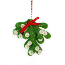 Load image into Gallery viewer, Mistletoe Felt Wool Christmas Ornament