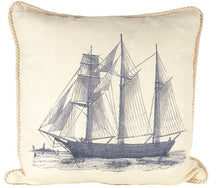 Load image into Gallery viewer, Nautical/ Barkentine Hand Towel/White