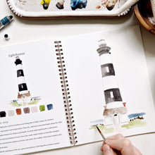 Load image into Gallery viewer, Seaside watercolor workbook