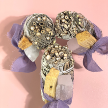 Load image into Gallery viewer, Lavender + White Sage Protection Bundle with Selenite + Palo