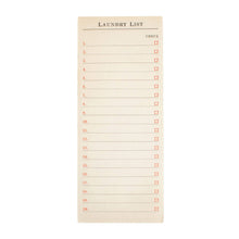 Load image into Gallery viewer, Laundry List Skinny Notepad 4" x 10"