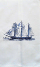Load image into Gallery viewer, Nautical/ Barkentine Hand Towel/White