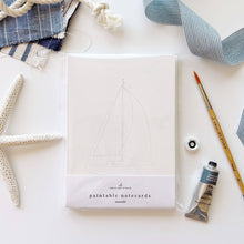 Load image into Gallery viewer, Seaside paintable notecards