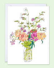 Load image into Gallery viewer, Peonies & Catchflies - card