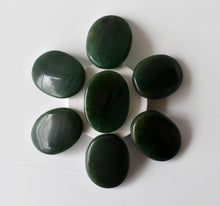 Load image into Gallery viewer, Palm Stone | Green Jade | Thumb Crystal | Pocket Gemstone: Thumb Indent (Worry Stone)