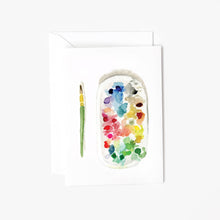 Load image into Gallery viewer, Paint palette mini notecard