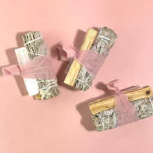 Load image into Gallery viewer, White Sage Protection Bundle with Selenite and Palo Santo