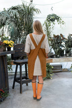Load image into Gallery viewer, Linen Pinafore ( Japanese Apron): One Size ( US 14 and up or for oversized/loose look) / Stripe