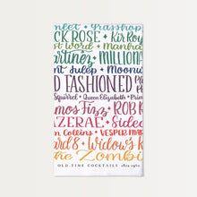 Load image into Gallery viewer, Old-Time Cocktails Flour Sack Towel - SALE!