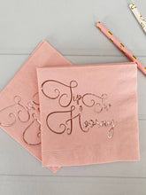 Load image into Gallery viewer, Sip Sip Hooray - Blush Pink & Rose Gold Cocktail Napkins