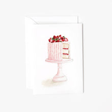 Load image into Gallery viewer, Pink cake mini notecard