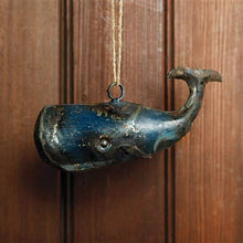Load image into Gallery viewer, Reclaimed Metal Ornament - Whale