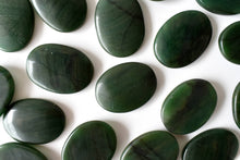 Load image into Gallery viewer, Palm Stone | Green Jade | Thumb Crystal | Pocket Gemstone: Thumb Indent (Worry Stone)