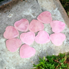 Load image into Gallery viewer, π Rose Quartz Crystal Mini Heart Stones πβ¨