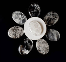 Load image into Gallery viewer, Palm Stone | Crystal Quartz |Thumb Crystal | Pocket Gemstone: Flat Back Side(Flat Stone)