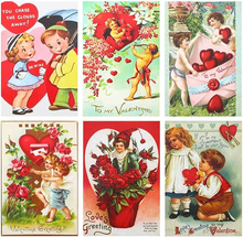 Load image into Gallery viewer, Vintage Repro Valentine Card with Envelope & Seal Set 4"x6"