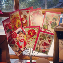 Load image into Gallery viewer, Vintage Repro Valentine Card with Envelope & Seal Set 4"x6"
