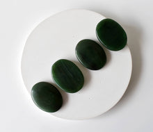Load image into Gallery viewer, Palm Stone | Green Jade | Thumb Crystal | Pocket Gemstone: Thumb Indent (Worry Stone)