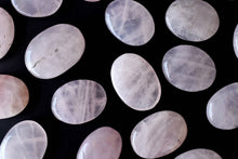 Load image into Gallery viewer, Palm Stone | Rose Quartz | Thumb Crystal | Pocket Gemstone: Flat Back Side(Flat Stone)