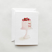 Load image into Gallery viewer, Pink cake mini notecard