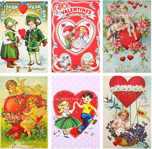 Load image into Gallery viewer, Vintage Repro Valentine Card with Envelope & Seal Set 4"x6"