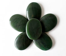 Load image into Gallery viewer, Palm Stone | Green Jade | Thumb Crystal | Pocket Gemstone: Thumb Indent (Worry Stone)