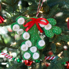 Load image into Gallery viewer, Mistletoe Felt Wool Christmas Ornament
