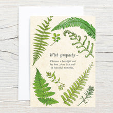 Load image into Gallery viewer, Sympathy Ferns 5x7 Single Greeting Card