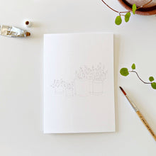 Load image into Gallery viewer, Potted plants paintable notecards