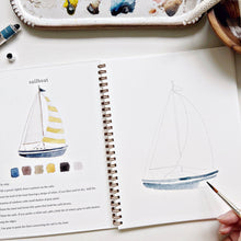 Load image into Gallery viewer, Seaside watercolor workbook