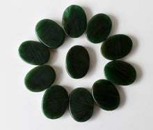 Load image into Gallery viewer, Palm Stone | Green Jade | Thumb Crystal | Pocket Gemstone: Thumb Indent (Worry Stone)