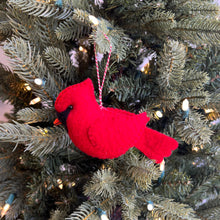 Load image into Gallery viewer, Large Cardinal Felt Wool Christmas Ornament