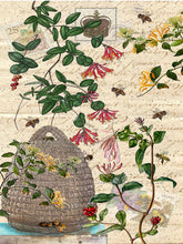Load image into Gallery viewer, Queen bee 100% cotton floursack kitchen towel 18 x 24 inches