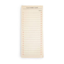 Load image into Gallery viewer, Laundry List Skinny Notepad 4" x 10"