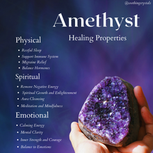Load image into Gallery viewer, Palm Stones | Amethyst | Thumb Crystal | Pocket Gemstone: Flat Back Side(Flat Stone)