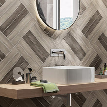 Load image into Gallery viewer, Lucia Subway Tile Sabbia Bathroom Wall