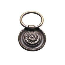 Load image into Gallery viewer, Traditional Rosette Ring Pull, Antique Brass