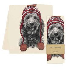 Load image into Gallery viewer, Labradoodle with Hat Tea Towel