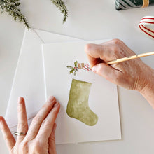 Load image into Gallery viewer, Classic christmas paintable notecard