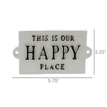 Load image into Gallery viewer, Cast Iron Sign - Happy Place - Happy Place