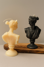 Load image into Gallery viewer, Artemis Bust Candle: Greek Goddess Soy Wax Sculpture: Light Pink / Unscented