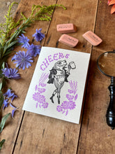 Load image into Gallery viewer, Cheers Frog! Letterpress greeting card