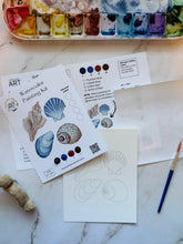Load image into Gallery viewer, Seashells Watercolor Kit