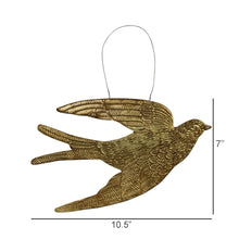 Load image into Gallery viewer, Bird Ornament, Antique Brass - Lrg