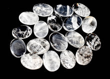Load image into Gallery viewer, Palm Stone | Crystal Quartz |Thumb Crystal | Pocket Gemstone: Flat Back Side(Flat Stone)