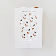 Load image into Gallery viewer, Chickens tea towel