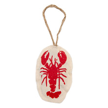 Load image into Gallery viewer, Rustic Lobster Ornament: Red