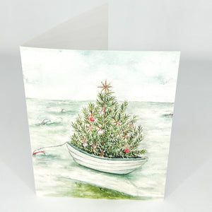 "Boater's Tree" watercolor notecard