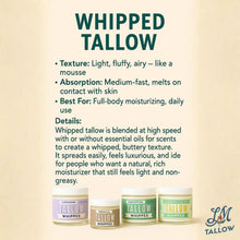 Load image into Gallery viewer, Unscented Whipped Tallow – All-Natural Moisturizer | Pure Beef Tallow Cream for Face &amp; Body |Lady May Handmade, Preservative-Free Skincare: 9oz
