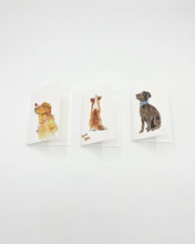 Load image into Gallery viewer, "Friends" mini enclosure card &amp; envelope watercolor golden